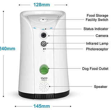 SKYMEE Dog Camera Treat Dispenser Features