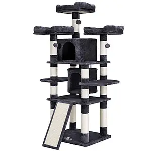 FEANDREA 67 inches Multi-Level Cat Tree for Large Cats