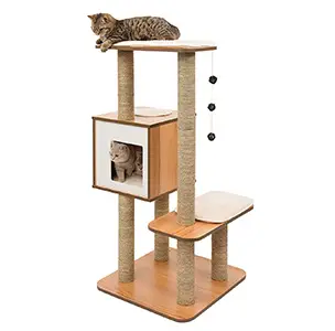 VESPER Cat Tree Scratching Post With Condo Review