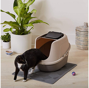 AmazonBasics Hooded Cat Litter Box Usage