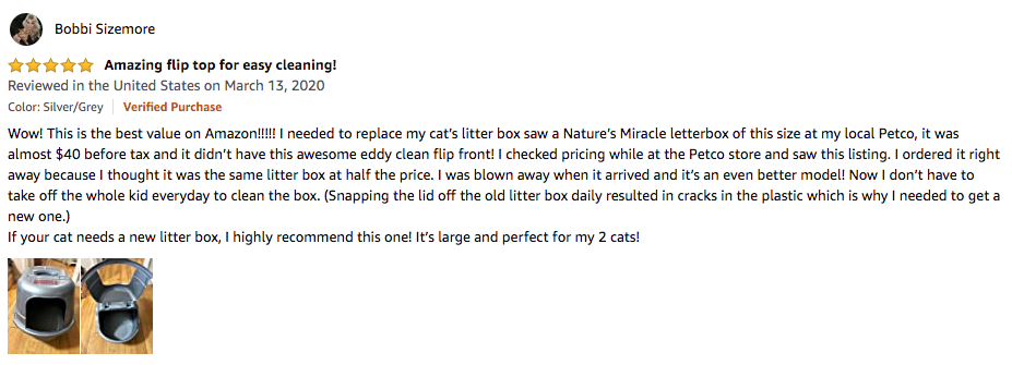 Bobbi Sizemore - Nature’s Miracle Litter Box Review
