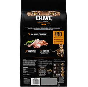 Crave Grain Protein Free High Dry Cat Food Features