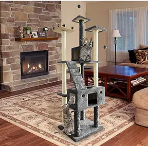 Furhaven Pet Cat Tree in Living Room