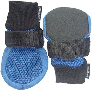 LONSUNEER Paw Protector Dog Boots Set of 4 Breathable Soft Sole Nonslip in 5 Sizes Lifeful