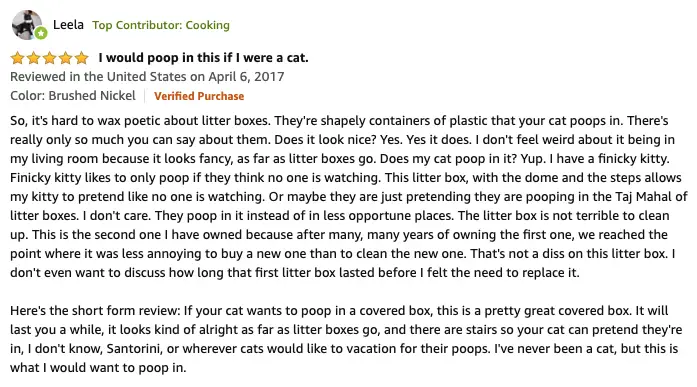 Leela - Petmate Booda Dome Litter Box review