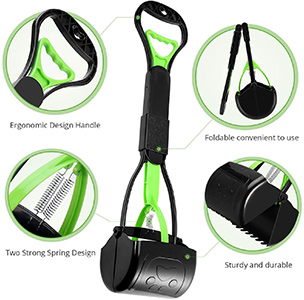 PPOGOO Non-Breakable Pet Pooper Scooper for Dogs