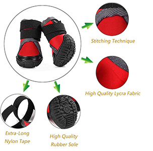 Petilleur Breathable Dog Hiking Shoes for Hot and Sharp Pavement Pet Paws Protector