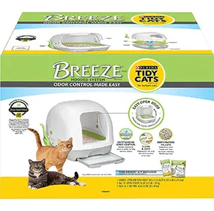Purina Tidy Cats Breeze Hooded System Starter Kit Cat Litter Box