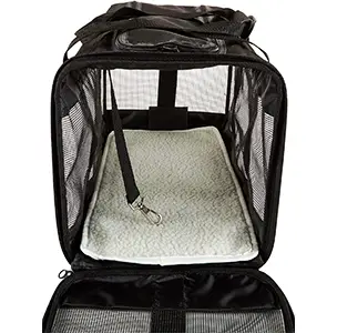 AmazonBasics Mesh Pet Travel Carrier Inside