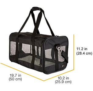 AmazonBasics Soft-Sided Mesh Pet Travel Carrier Dimensions