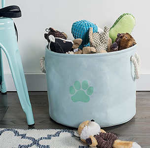 Bone Dry DII Medium Round Pet Toy and Accessory Storage Bin