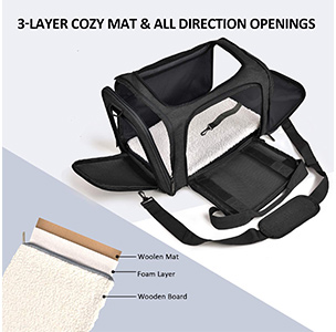 Henkelion Dog Carrier 3 Layer Cozer Mat