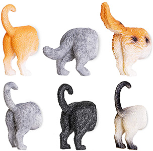 Juvale Set of 6 Cat Butt Magnets