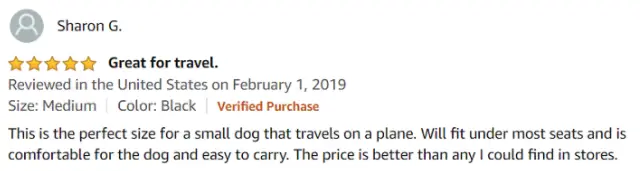 Sharon - Henkelion Dog Carrier Review