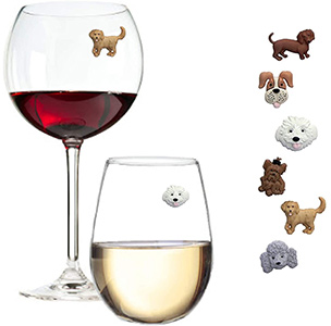 Simply Charmed Magnetic Dog Wine Charms