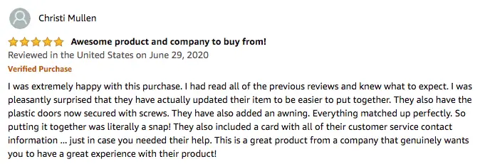 Christi Mullen's product review