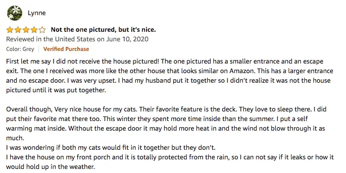 Lynne's review of Petsfit Cat House