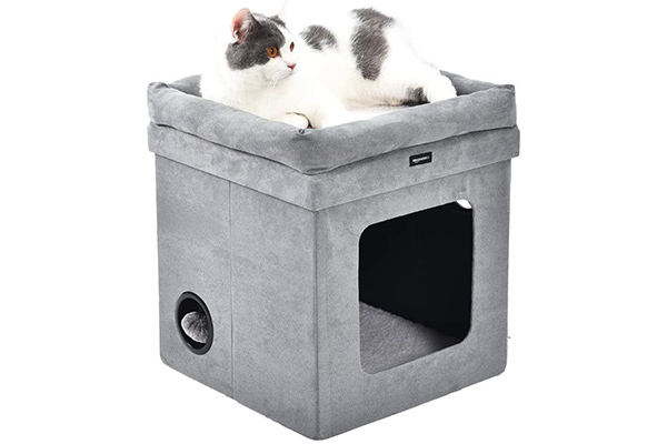 AmazonBasics Collapsible Cat House with Bed Review