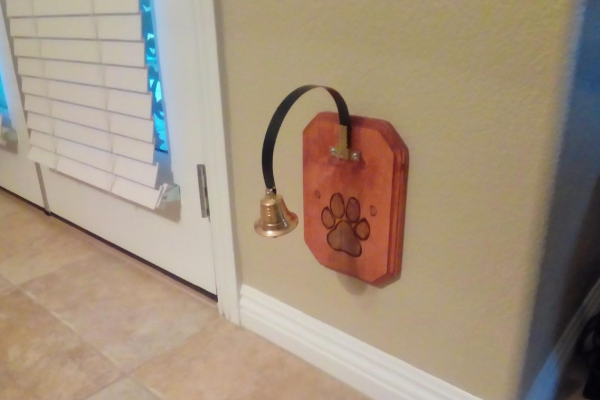 Dog Doorbell GoGo Bell Deluxe with Solid Brass